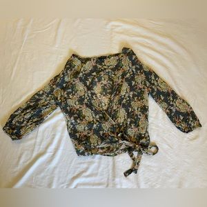 Lucky Brand, size M, wrap and tie top